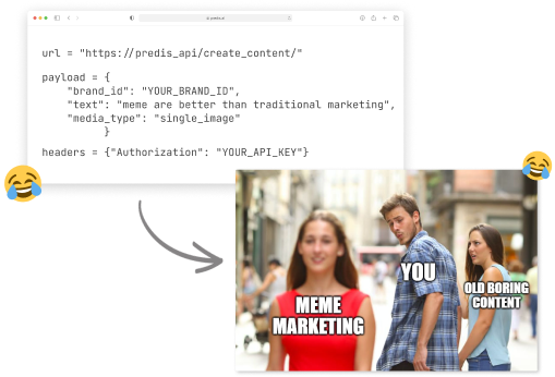 AI to make meme with API